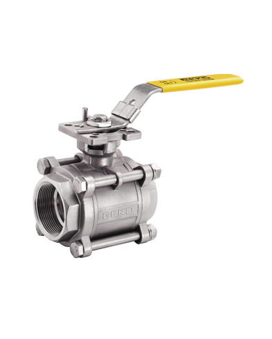 GKV-132 Ball Valve, 3 Piece, Threaded Connection, Full Port