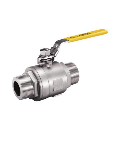 GKV-126 Ball Valve, 2 Piece, Male Threaded Connection, Full Port, With Lever Handle