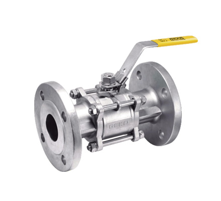 GKV-237L Ball Valve, 3 Piece, Flanged Connection, Full Port, With Lever Handle