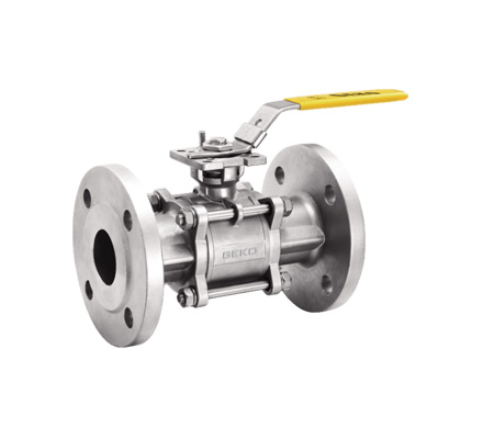 GKV-237 Ball Valve, 3 Piece, Flanged Connection, Full Port, With ISO Mounting Pad