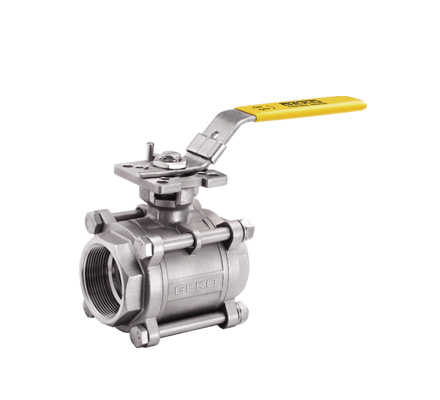 GKV-132 Ball Valve, 3 Piece, Threaded Connection, Full Port