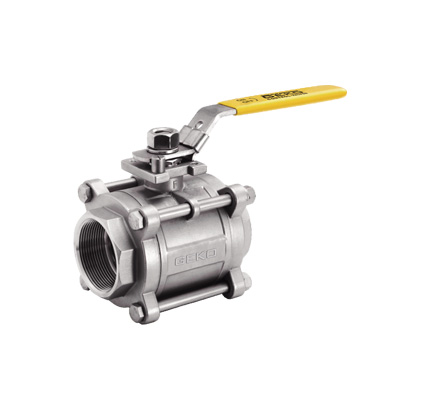 GKV-132L Ball Valve,  3 Piece, Threaded Connection, Full Port